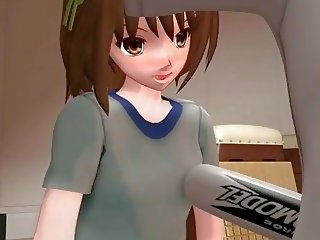 Anime hentai studente scopata con un baseball pipistrello