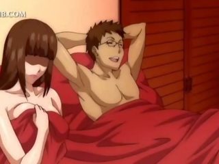 3d hentai trẻ phái nữ được âm hộ fucked lược lên váy trong giường